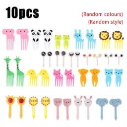 Animal Food Picks Mini Forks for Kids Cute Fruit Fork Bento Box Bento Accessories Food Decoration Fork Food Picks for Kids