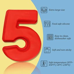 LMETJMA 10inch 3D Large Number Cake Mold 0-9 Digital Silicone Cake Pans Baking Forms for Birthday and Wedding Anniversary JT131