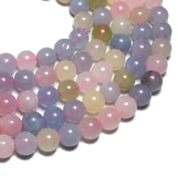 Natural Stone Beads Lava Tiger Eye Agate Amethyst Turquoises Round Loose Spacer Beads for Jewelry Making Diy Bracelet Charms