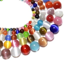 Natural Stone Beads Lava Tiger Eye Agate Amethyst Turquoises Round Loose Spacer Beads for Jewelry Making Diy Bracelet Charms