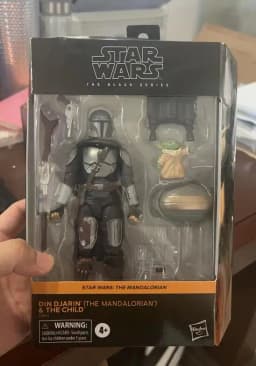 Star Wars The Black Series - Din Djarin The Mandalorian and Yoda Joints Moveable Action Figure Model Toys