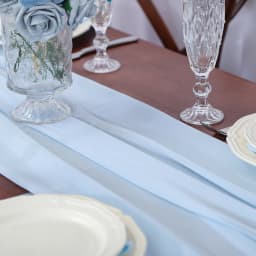 Chiffon Table Runner Solid Colorful Luxury Rustic Boho Droop For Wedding Baby Shower Easter Decoration Valentine Home Decorate