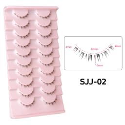 Bottom False Eyelashes Lower Lash Extensions 10 Pairs Under Fake Lashes Strip Manga Natural Look Pack Soft Make Up For Women