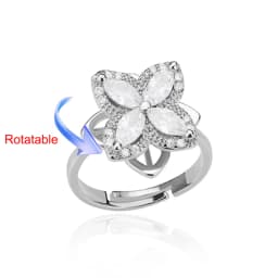 Four Clover Rotating Anxiety Rings for Women Gold Color Adjustable Stainless Steel Wedding Ring Aesthetic Jewelry Gift anillos