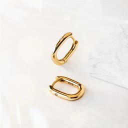 Aide 925 Sterling Silver Retro Geometric Square Circle Hoop Earrings for Women Gift Zircon Huggies Ear Buckle Piercing Jewelry