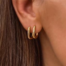 Aide 925 Sterling Silver Retro Geometric Square Circle Hoop Earrings for Women Gift Zircon Huggies Ear Buckle Piercing Jewelry