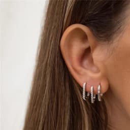 Aide 925 Sterling Silver Retro Geometric Square Circle Hoop Earrings for Women Gift Zircon Huggies Ear Buckle Piercing Jewelry