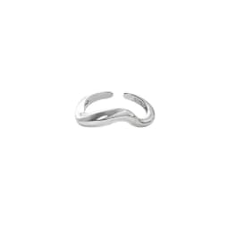 XIYANIKE Silver Color New Twisted Ring Creative Geometry Fashion Smooth Temperament French Jewelry Luxury Handmade