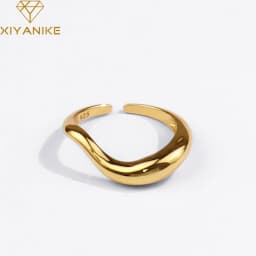 XIYANIKE Silver Color New Twisted Ring Creative Geometry Fashion Smooth Temperament French Jewelry Luxury Handmade