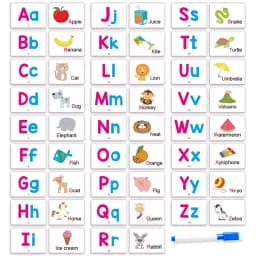 27 First Words Flashcards Alphabets ABC Animal Cards with 1 pen Scholastic Early Learners Educational Chidlren Kids Toys Gifts