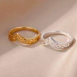 Stainless Steel Rings For Women Men Gold Color Plant Totem Ring Female Male Wedding Party Finger Jewelry Gift 2026 New Trend
