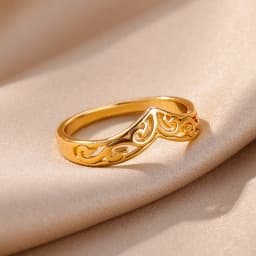 Stainless Steel Rings For Women Men Gold Color Plant Totem Ring Female Male Wedding Party Finger Jewelry Gift 2026 New Trend