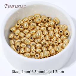 20/40/60Pcs 14K/18K Gold Plated Brass Weaving Ball Spacer Beads For DIY Bracelet Necklace Jewelry Making,Decorative Beads