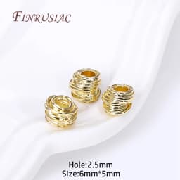 20/40/60Pcs 14K/18K Gold Plated Brass Weaving Ball Spacer Beads For DIY Bracelet Necklace Jewelry Making,Decorative Beads
