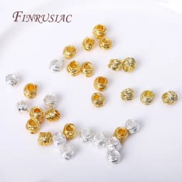 20/40/60Pcs 14K/18K Gold Plated Brass Weaving Ball Spacer Beads For DIY Bracelet Necklace Jewelry Making,Decorative Beads