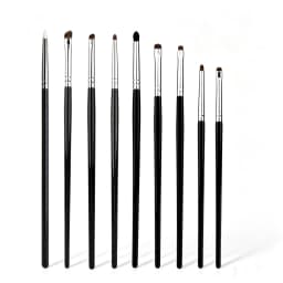 9pcs Eye Shadow Detail Brush Precision Smudge Makeup Brush Set Horse Hair Eyeshadow Smudge Brush Small Smoky Liner Makeup Brushe