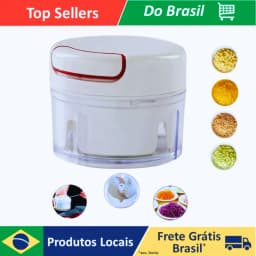 Mini Multiprocessador Triturador Manual 2 Lâminas Inox Alho