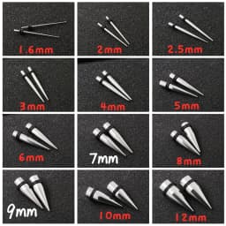 2Pcs Titanium Steel Ear Stretcher Kit Gauges Ear Tapers Expander Plugs and Tunnels Body Piercing Jewelry 1.6-10mm
