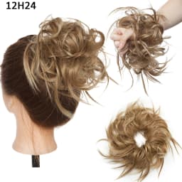 BENEHAIR Messy Hair Bun Hair Piece For Women Fluffy Tousled Updo Scrunchies Synthetic Wavy Scrunchy Ponytail 45g