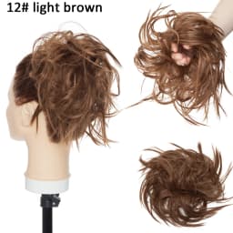 BENEHAIR Messy Hair Bun Hair Piece For Women Fluffy Tousled Updo Scrunchies Synthetic Wavy Scrunchy Ponytail 45g