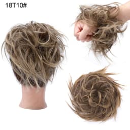 BENEHAIR Messy Hair Bun Hair Piece For Women Fluffy Tousled Updo Scrunchies Synthetic Wavy Scrunchy Ponytail 45g