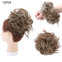 BENEHAIR Messy Hair Bun Hair Piece For Women Fluffy Tousled Updo Scrunchies Synthetic Wavy Scrunchy Ponytail 45g