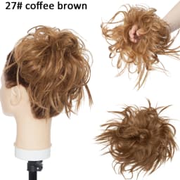 BENEHAIR Messy Hair Bun Hair Piece For Women Fluffy Tousled Updo Scrunchies Synthetic Wavy Scrunchy Ponytail 45g