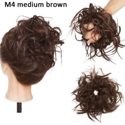 BENEHAIR Messy Hair Bun Hair Piece For Women Fluffy Tousled Updo Scrunchies Synthetic Wavy Scrunchy Ponytail 45g