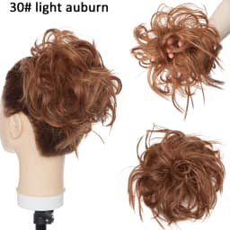 BENEHAIR Messy Hair Bun Hair Piece For Women Fluffy Tousled Updo Scrunchies Synthetic Wavy Scrunchy Ponytail 45g