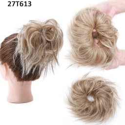 BENEHAIR Messy Hair Bun Hair Piece For Women Fluffy Tousled Updo Scrunchies Synthetic Wavy Scrunchy Ponytail 45g