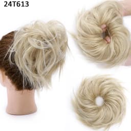 BENEHAIR Messy Hair Bun Hair Piece For Women Fluffy Tousled Updo Scrunchies Synthetic Wavy Scrunchy Ponytail 45g