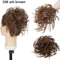 BENEHAIR Messy Hair Bun Hair Piece For Women Fluffy Tousled Updo Scrunchies Synthetic Wavy Scrunchy Ponytail 45g