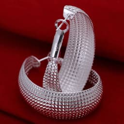 lady hot gifts unique design fashion beautiful women silver color party Earring Jewelry free shipping factory price