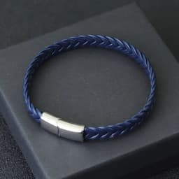 New Men Leather Bracelet Unfading Stainless Steel Braclet For Hombre Surf Cable Braslet Husband Gift Braided Bijoux Homme Joias