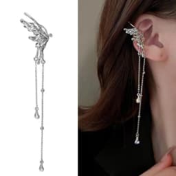 Fashion Zircon Butterfly Ear Clips Sparkling Rhinestone Ear Cuff Clips Earrings Without Piercing For Women Wedding Jewelry Gifts