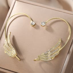 Fashion Zircon Butterfly Ear Clips Sparkling Rhinestone Ear Cuff Clips Earrings Without Piercing For Women Wedding Jewelry Gifts