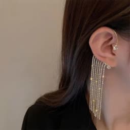 Fashion Zircon Butterfly Ear Clips Sparkling Rhinestone Ear Cuff Clips Earrings Without Piercing For Women Wedding Jewelry Gifts