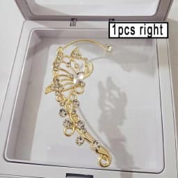 Fashion Zircon Butterfly Ear Clips Sparkling Rhinestone Ear Cuff Clips Earrings Without Piercing For Women Wedding Jewelry Gifts