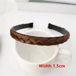 Women Synthetic Wig Twist Braided Hair Bands Fashion Braids Hair Accessories Women Bohemian Nature Headband Stretch for Party