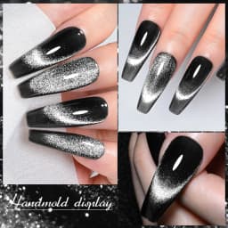 Mtssii 7ML Black Crystal Cat Magnetic Gel Sparkling Glitter Gel Nail Polish Semi Permanent UV Gel Nail Art No Need Base Color