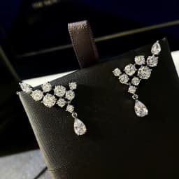 Huitan High-quality Silver Color Dangle Earrings for Women Aesthetic Wedding Accessories Lady's Party Earrings Statement Jewelry