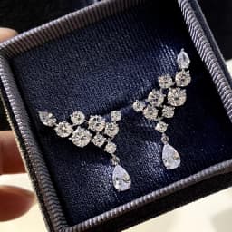 Huitan High-quality Silver Color Dangle Earrings for Women Aesthetic Wedding Accessories Lady's Party Earrings Statement Jewelry