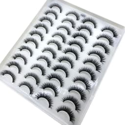 20 Pairs 3D Faux Mink Lashes Natural False Eyelashes Dramatic Fluffy Soft Wispy Volume Cross Reusable Eyelash MaKeup Tools