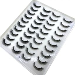 20 Pairs 3D Faux Mink Lashes Natural False Eyelashes Dramatic Fluffy Soft Wispy Volume Cross Reusable Eyelash MaKeup Tools