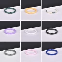 3mm Smooth Ceramic Rings For Women Men Colorful Waterproof Jewelry Minimalist Wedding Gift Never Fade Couple Ring Wholesale