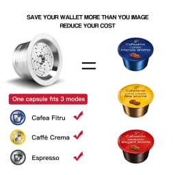 Refillable Coffee Pods For Three Heart Cafissimo K fee Caffitaly Tchibo Reusable Crema Capsule Stainless Steel Metal Filter