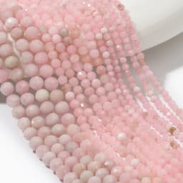 Natural Pink Opal Stone Beads Faceted 2mm 3mm 4mm Round Loose Beads Diy Bracelet Necklace Jewelry Making Accessories