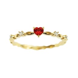 Huitan Exquisite Red Love CZ Engagement Proposal Rings for Women Thin Band Aesthetic Female Fashion Jewelry Fancy Birthday Gift