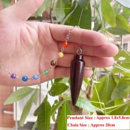 Wooden Pendulum for Divination Dowsing Natural Egyptian Wood Pendulums with Witness Meditation Dowser Spiritual Pendulos X145