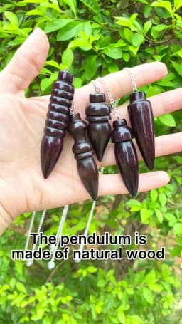 Wooden Pendulum for Divination Dowsing Natural Egyptian Wood Pendulums with Witness Meditation Dowser Spiritual Pendulos X145